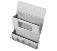 POPETPOP Organisateur de Rangement Mural Suspendu Derrière Porte 2 Couches en Tissu Gris 40X65 CM Pochette Suspendue pour Placard Rangement Polyvalent Chambre et Maison