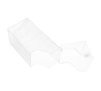 POPETPOP Organisateur Maquillage Transparent Pet Pot Rangement Pinceaux et Cosmétiques Support Bureau Multifonction pour Vanity Design Minimaliste