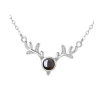 POPETPOP Ornement de Cou de Cerf Dentelle Exquise Pendentif Raffiné Bijou Vintage Parure Élaborée