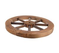 POPETPOP Ornement Mural Roue De Chariot En Bois 35 Cm Décoration Rustique Suspendue Pour Salon Et Jardin