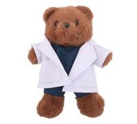 POPETPOP Ours Peluche Docteur Doux et Portable Éducatif pour Garçon Fille Cadeau de Fin Études et Décoration Scolaire Peluche Infirmier Inspirante pour Carnaval et Fête
