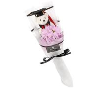 POPETPOP Ours pour Remise de Diplôme Adorable de Fête de Graduation avec et Fleurs Colorées Décoration Unique et Distinctive pour Diplômés