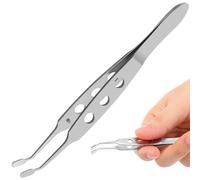 POPETPOP Outil D’expression des Glandes de Meibomius en Acier Inoxydable et Titane 10,5cm, Pince à Épiler Angle Correct pour Massage des Paupières, Utilisé Soin des Paupières Obstruées