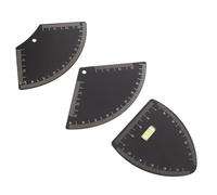 POPETPOP Outil de Règle de Positionnement des Sourcils en Métal Noir Léger et Solide, 3 Pièces Portables et Ergonomiques pour Maquillage Beauté et Voyage