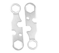 POPETPOP Outil Multifonction en Métal Argenté 4 Pièces, Clé Réglable Portable pour Ajuster et Réparer Votre Planche de Skate