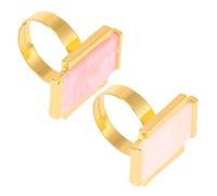 POPETPOP Palette de Manucure Accessoire Créatif et Délicat en Plastique Blanche 2 Pièces Rangement Pinceaux et Support Photo pour pour Nail Art et Peinture