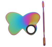 POPETPOP Palette de Maquillage Acier Inoxydable avec Spatules Outils de Nail Art pour Mélange de et Application Pratique