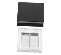 POPETPOP Palette de Maquillage Vide 2 Pièces Bicolore Format Petite Taille en Aluminium pour Fards à Paupières et Surligneur, Portable pour Voyage 4 Godets Amovibles, Organisation Facile