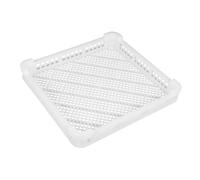 POPETPOP Panier de Congélation Rapide en Plastique Creux Blanc 370x350x60 Mm pour Produits Aquatiques Orifice de Drainage, Plateau Peu Profond Multifonction pour Congélateur, Usage