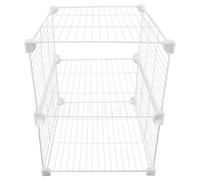 POPETPOP Panier de Rangement en Fil Métallique pour Congélateur Coffre 30X37X36 CM Séparateur D’Étagère Ajustable et Résistant au Froid Organisateur Pratique pour Réfrigérateur et