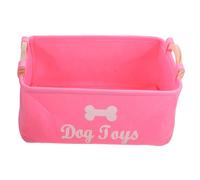 POPETPOP Panier de Rangement pour Animaux en Feutre Grosse Capacité, Rose, Poignées en Corde Coton, Organisateur Polyvalent pour Jouets et Vêtements, Adapté Maison et Chambre, Bac