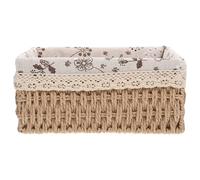 POPETPOP Panier de Rangement Tissé Osier Naturel Panier Jouets Rustique pour Maison Bureau et Boutique Organisateur de Stockage et Décoratif Beige