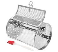 POPETPOP Panier Grillades Rotatif Acier Inoxydable pour Friteuse à Air Cage de Cuisson Barbecue Légère avec Verrouillage Rôtissoire pour Légumes Noix et Grillades Couleur Couleur Aléatoire