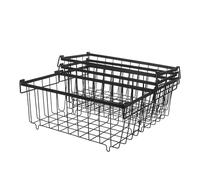 POPETPOP Panier Métallique Pour Réfrigérateur, 4 Pièces : Paniers De Congélateur Coffre, Conteneurs De Rangement En Fil Métallique Avec Double Poignée, Bacs De Congélation Pour