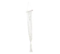 POPETPOP Panier Suspendu en Corde de Coton Panier Mural Panier en Corde de Coton Plantes d'intérieur macramé Cintre Fronde tissée à la Main en Filet pour Pot de Fleurs en Bois Beige