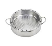 POPETPOP Panier Vapeur Inox Double Poignées et Uniforme pour Légumes Dim Sum et Poissons Ustensile Cuisine Multifonction Pratique