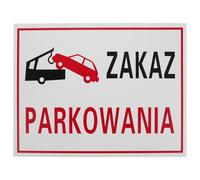 POPETPOP Panneau d'Interdiction de Stationner Autocollant 30X40 CM en Plastique Imperméable Panneau de Mise en Fourrière Extérieur pour Propriété Privée Signalisation Solide et