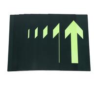 POPETPOP Panneau industriel d'avertissement d'issue de secours, 8 Pcs, PVC, étanche, visibilité nocturne, flèches lumineuses pour évacuation d'urgence en cas d'incendie et lieux publics