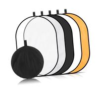 POPETPOP Panneau Réflecteur Photo 5-en-1 Pliable pour Photographie Portrait Et Extérieur, Diffuseur Lumière Doux Grand Format, Accessoire Portable Polyvalent en Nylon 60x90 Cm