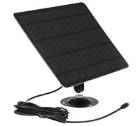 POPETPOP Panneau Solaire 20W Chargeur USB pour Caméra de Surveillance Extérieure, Support Mural et Connexion Micro USB