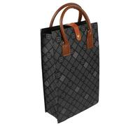 POPETPOP Paquet à Bouteilles De Vin Rouge en Cuir PU Poignées, Format 2 Bouteilles, Réutilisable, Rangement Pratique pour Fêtes, Mariages, Anniversaires, Emballage Présent Élégant Et Robuste