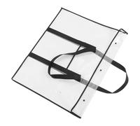 POPETPOP Paquet à Dessin Grand Format Transparent Noir, Organiser Œuvres Et Outils De Peinture, Pochette Rangement Bouton-Pression, Léger Et Résistant, pour Artistes en Extérieur