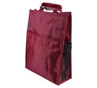 POPETPOP Paquet à Documents Trois Couches Rouge avec Poignée Oxford Grosse Capacité Tissu Oxford Résistant, Facile à Transporter pour Étudiants et Bureau