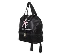 POPETPOP Paquet à Dos avec Compartiments Multiples et Bretelles Ergonomiques de Danse Classique en Nylon Noir pour Filles pour Cours de Danse et École
