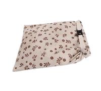 POPETPOP Paquet à Réutilisable en Coton Ciré Fleur Beige pour Camping | 16,9 X 12,6 Pouces, Finition Cire D’abeille, Bloque L’humidité Odeurs, pour École