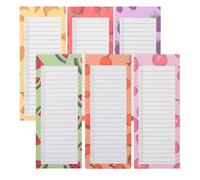POPETPOP Paquet de 6 Bloc-notes Magnétique Papier et Support Aimanté | Cuisines et Dortoirs, pour Tableaux Blancs et Casiers, Notes Visibles et Rappels Efficaces