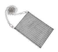 POPETPOP Paquet pour Téléphone Portable Femme Noir 12 CM Large 24 Rangées de Cristaux Cousu Main Pochette Bandoulière Élégante pour Usage Quotidien Shopping et Voyage