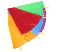 POPETPOP Parachute Arc-Ciel avec Poignées pour Exercices De Travail Équipe Jeux De Coordination Et Activités Collectives pour Garçon Fille Extérieur