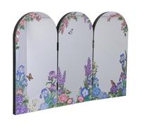 POPETPOP Paravent Pliable en Acrylique Finition Miroir Moderne, Écran Décoratif Chinois Miniature pour Bureau et Studio, Ornement Feng Shui Facile à Plier