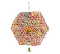 POPETPOP Parrot Chewing Jouets - Parrots Destruction Jouet à Suspendre - piqûres d'tissé en Bambou brossé Boule Toys - pour Parrot Perroquet Gris du Gabon Perruche Perruche calopsitte