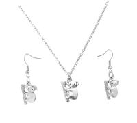 POPETPOP Parure Bijoux Animaux Koala Collier et Boucles Doreilles Pendantes Élégant pour Femmes Accessoire Charme pour Fêtes et