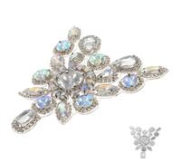 POPETPOP Patch Thermocollant Strass Fleur pour Vêtements et Chaussures Applique Décorative DIY Embellissement Brodé pour Robes et Accessoires