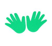 POPETPOP Patchs D'empreintes de Main en Plastique Vert pour Garçon et Filles, Décoration Éducative et Exercices de Coordination, pour Bureau ou Présent