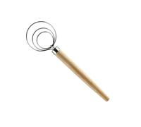 POPETPOP Pâte 2pcs Manche en Chêne, Agitateur Œuf en Acier Inoxydable, Facile à Ranger, Cuisine et Cuisson