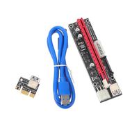 POPETPOP Pci-e Riser Card to Extension Cable with Power Cord and LED Indicator Stable High-Speed Pcie Connection for GPU Mining and High Performance Computing