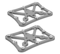 POPETPOP Pédales de Vélo Plates Antidérapantes en Alliage d'Aluminium Taille Petite Couleur Titane 1 Paire Accessoires pour Pédales de Vélo de Route et VTT Remplacement pour Cyclisme