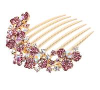 POPETPOP Peigne à Cheveux Décoratif en Alliage Strass pour Mariage et Fêtes, Accessoire Élégant pour Femmes Design et Fixation Latérale