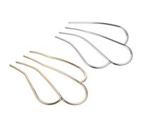 POPETPOP Peigne à Cheveux Latéral Métal Couronne Vintage 2 Pièces Taille Moyenne pour Femmes Cérémonie Mariage Accessoire Coiffure Bâtonnet Élégant Or et Argenté