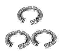 POPETPOP Peigne Bandeau Flexible à Ressort Noir pour Cheveux Rebelles Accessoire Coiffure Polyvalent pour Hommes et Femmes Maintien Facile des Mèches Volantes et Coiffures Élégantes