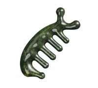 POPETPOP Peigne de Massage Jade Ergonomique pour Design Créatif Forme de Poisson Tension Musculaire et Stimule Méridiens Outil Manuel pour Massage Tête et Cou