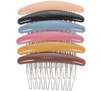 POPETPOP Peignes à Cheveux Antidérapants 6 Pièces, Accessoires Pour Femmes, Taille Moyenne, Peigne à Dents Larges Multicolore, Pour Coiffures Décoratives En Usage Quotidien