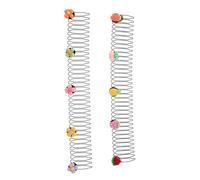 POPETPOP Peignes à Cheveux Invisibles pour Garçon et Filles, 2 Pièces, Clips en Métal et Silicone, Forme Fleur et Fruit, Accessoires Adorables pour Maintenir Cheveux Rebelles en Place