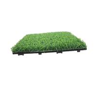 POPETPOP Pelouse Artificielle Carrelage De Jardin Extérieur Faux Gazon Synthétique Carreaux D'herbe Imbriqués Gazon Artificiel Fausse Herbe Pour L'artisanat Fausse Pelouse Plastique Vert