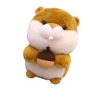 POPETPOP Peluche Écureuil Marron Clair Décorative avec Motif Noisette Animal Doux pour Anniversaire et Décoration Intérieure Peluche Câline pour Chambre et Salon