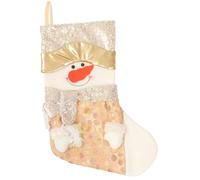POPETPOP Pendentif Chaussette de Noël Pendentif Sapin de Noël Or Tissu Grosse Capacité à Suspendre pour Décoration de Sapin de Ambiance