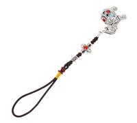 POPETPOP Pendentif Éléphant Vintage en Métal Breloque Porte-Clés Fait Main Accessoire de Voiture Symbole de Fortune Décoration pour Rétroviseur et Intérieur Présent Spirituel et